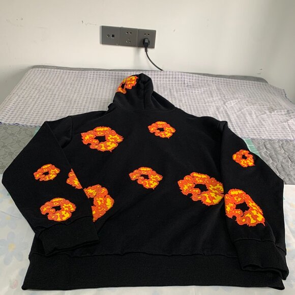 Denim Tears Black Printed Long Sleeve Sport Hoodie Unisex - Picture 8 of 8